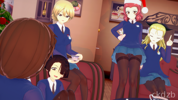 English Christmas : Girls und Panzer der Panzussy V2 Screenshot 2