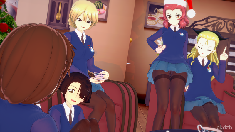 English Christmas : Girls und Panzer der Panzussy Screenshot 2