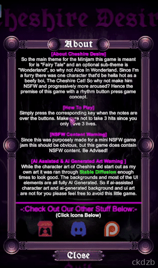 Cheshire Desire Screenshot 2