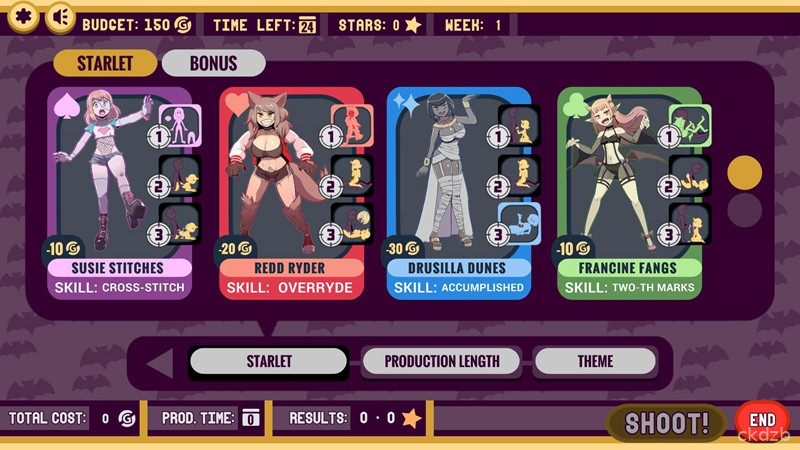 Spooky Starlets: Movie Maker Screenshot 1