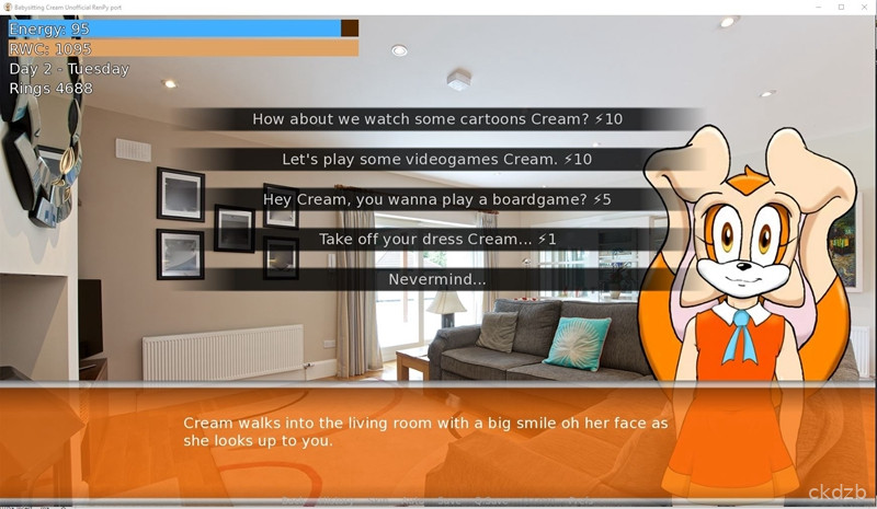 Babysitting Cream Ren’Py Port Screenshot 2