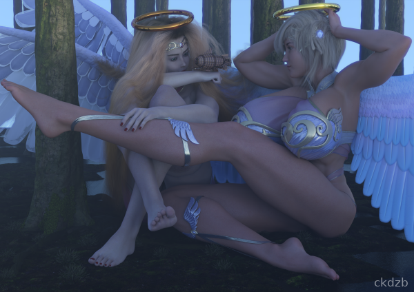 Everyone has Giantess Angel Waifus in Heaven Screenshot 3