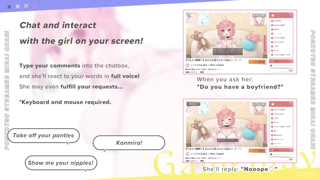 No-good Streamer Mirai-chan Screenshot 1